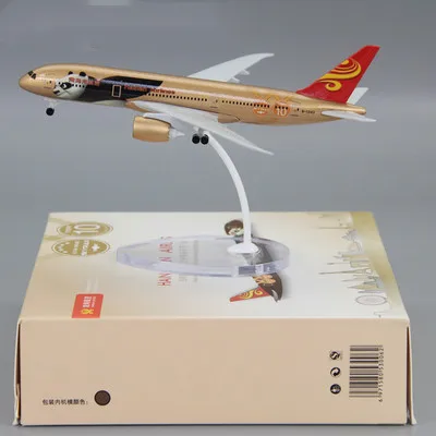 Новинка модель самолета KONGFU 16 см воздушные авиалинии хайнаня Боинг B787 панда из