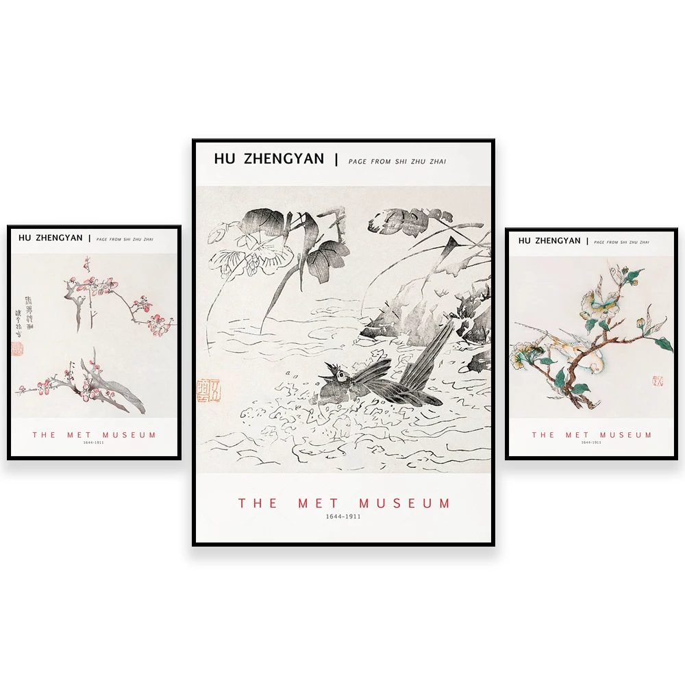 Традиционное искусство Ху Чжэньян принты природные художественные выставочные