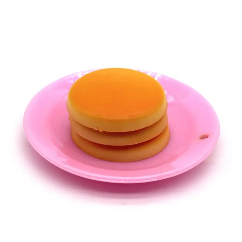 

5Pcs/Set 1:12 Miniature Dollhouse 3D PVC Furniture Kitchen Scene Doll House Mini Simulated Cake Blank PVC Food Toy Accessories