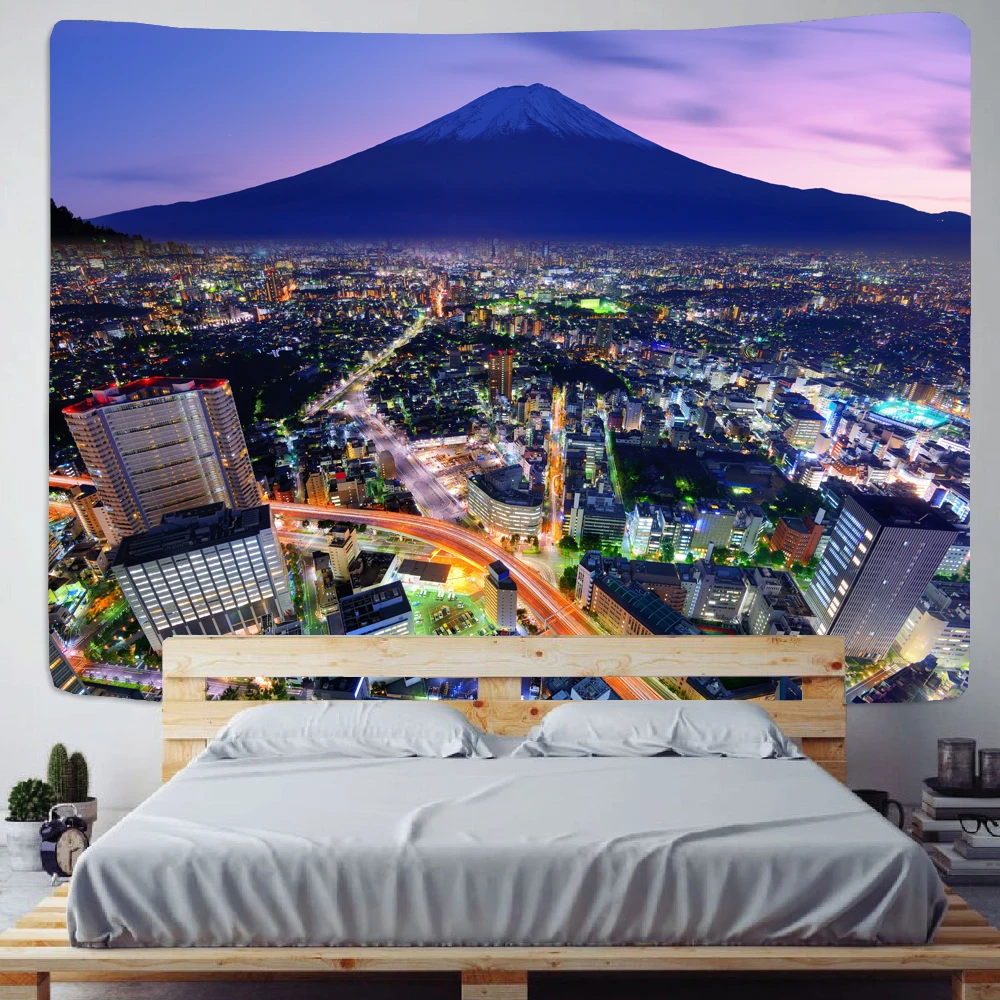 Япония Токийский город ночь семейное общежитие покрывало матрас ведьмахство