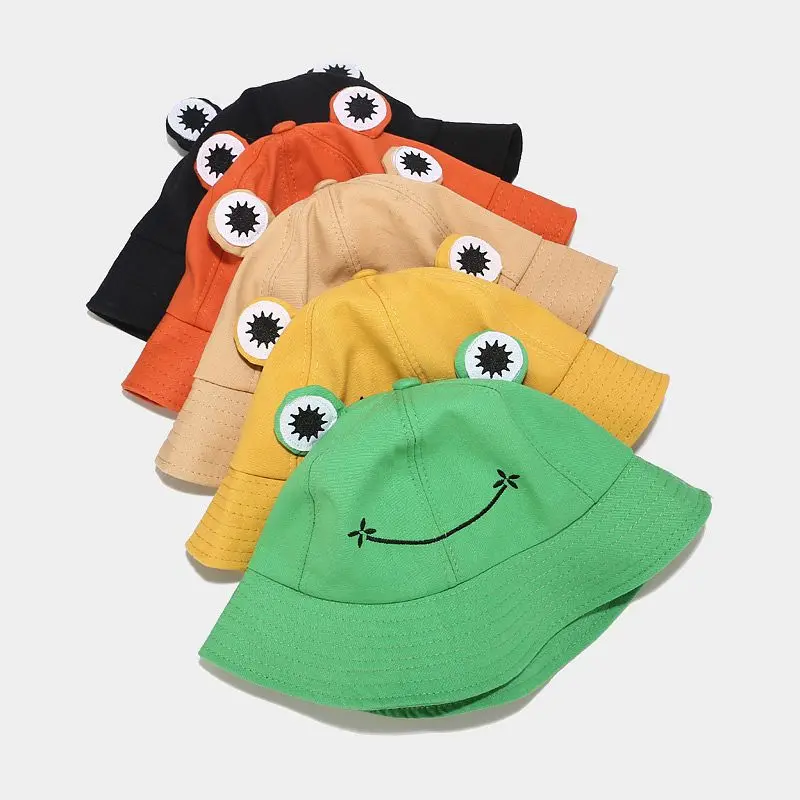 2021 Frog Bucket Hat for Women Summer Autumn Plain Female Panama Outdoor Hiking Beach Fishing Cap Sunscreen Woman Sunhat Bob