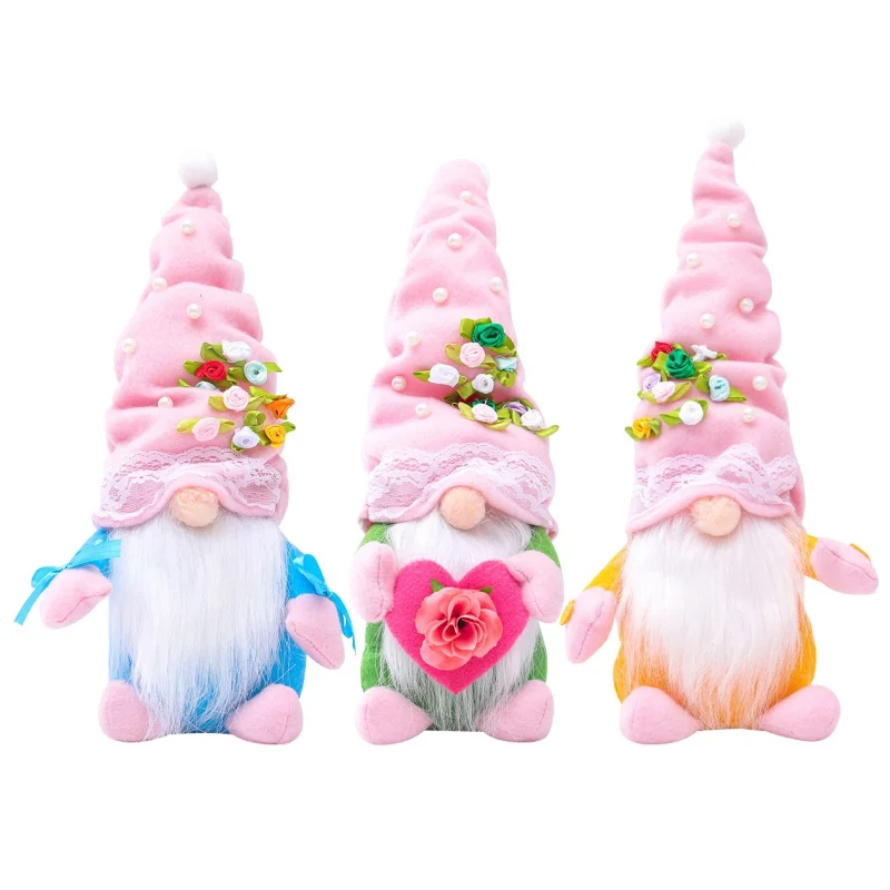 

Mother's Day Gifts Faceless Doll Glowing Rudolph Standing Column Goblin Home Living Room Gnome Decor Party Festival Ornament