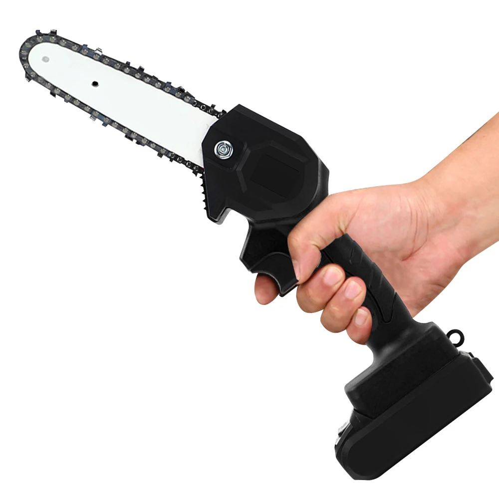 

Mini Chainsaw 4-Inch Cordless Electric 21V Chainsaw One-Hand Operation Portable Handheld Electric Saw Tree Wood Cutting Pruning