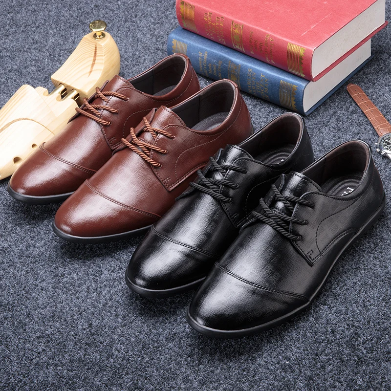 

Men's Casual Shoes New Spring autumn Leisure genuine Leather Footwear Male Fashion office Shoes Men lace up oxfords Men's Shoes