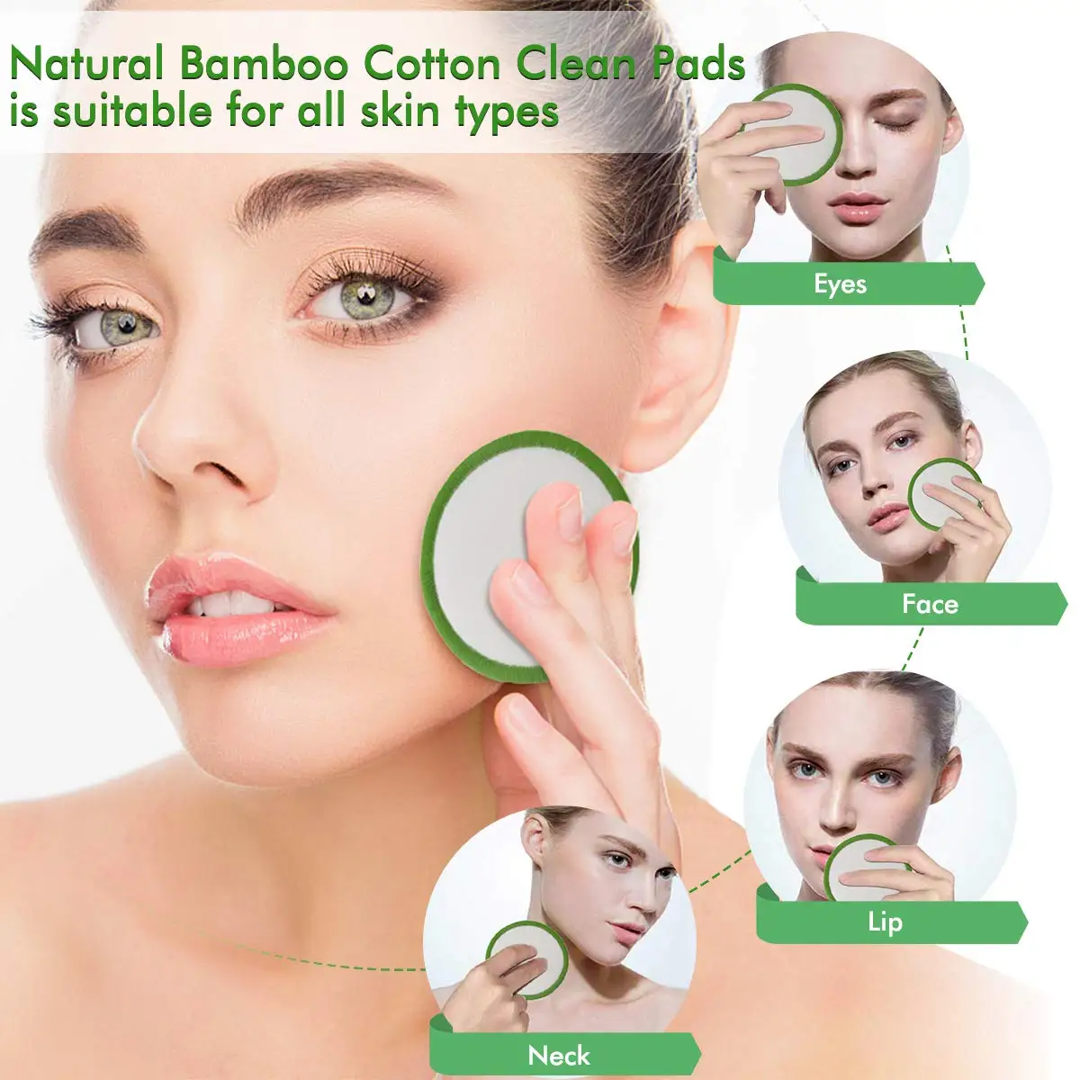 Soft Facial Clean Pads, Remover Lip Mascara,