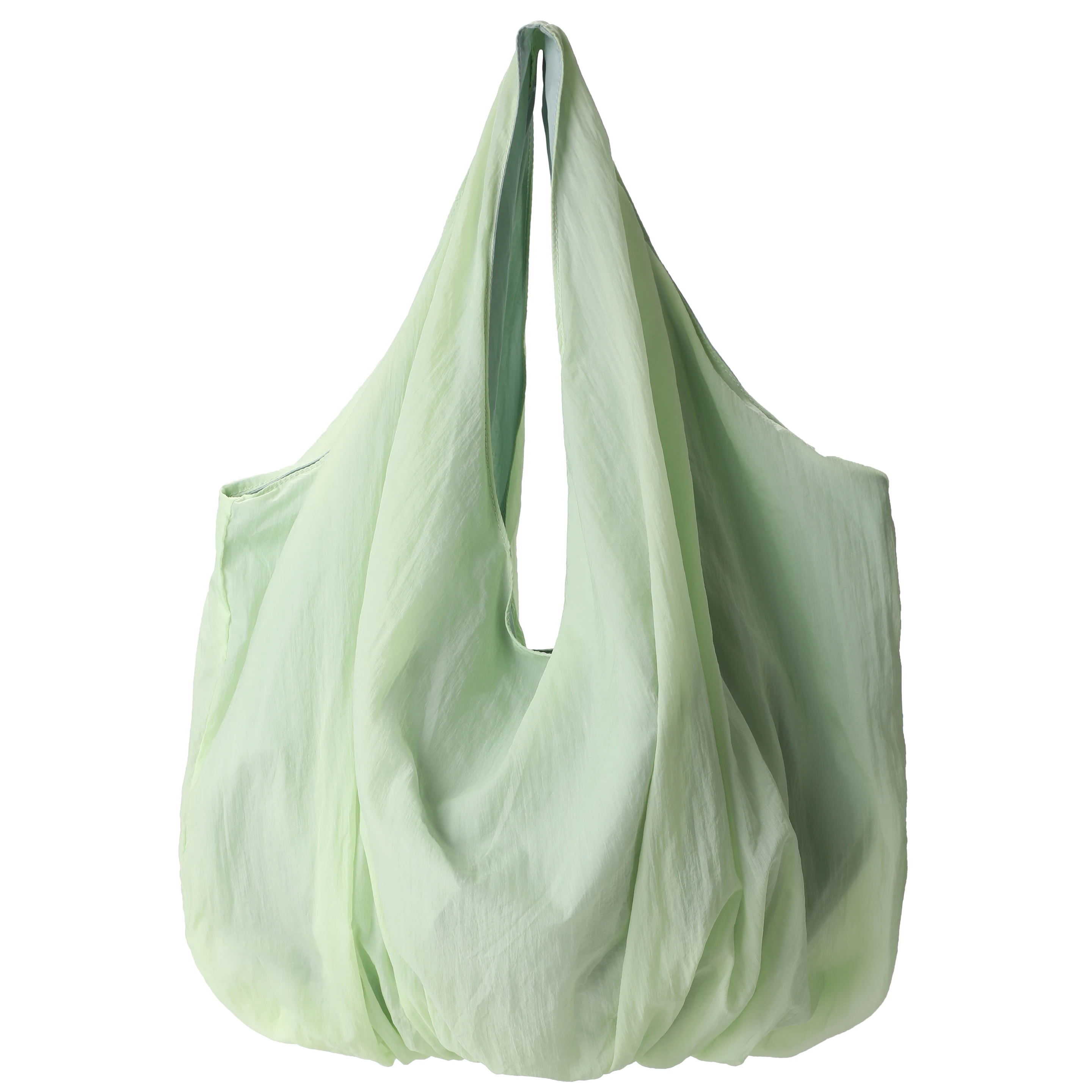 

2021 summer new fashion one-shoulder cloth bag female casual fresh fold tote bag large capacity shopping bag