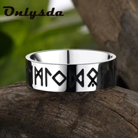 freeshipping stainless steel odin norse viking amulet rune men ring fashion words retro rings jewelry party gift