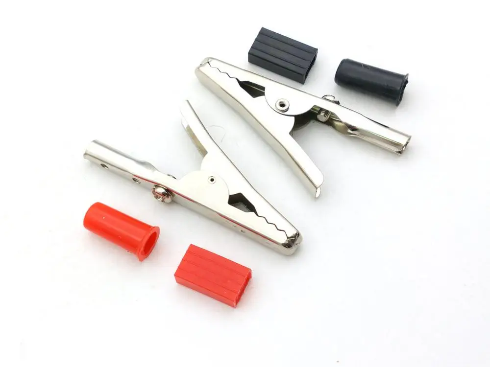 100 шт твердый крокодил зажим соединитель 55 мм с винтом красный и черный|connector