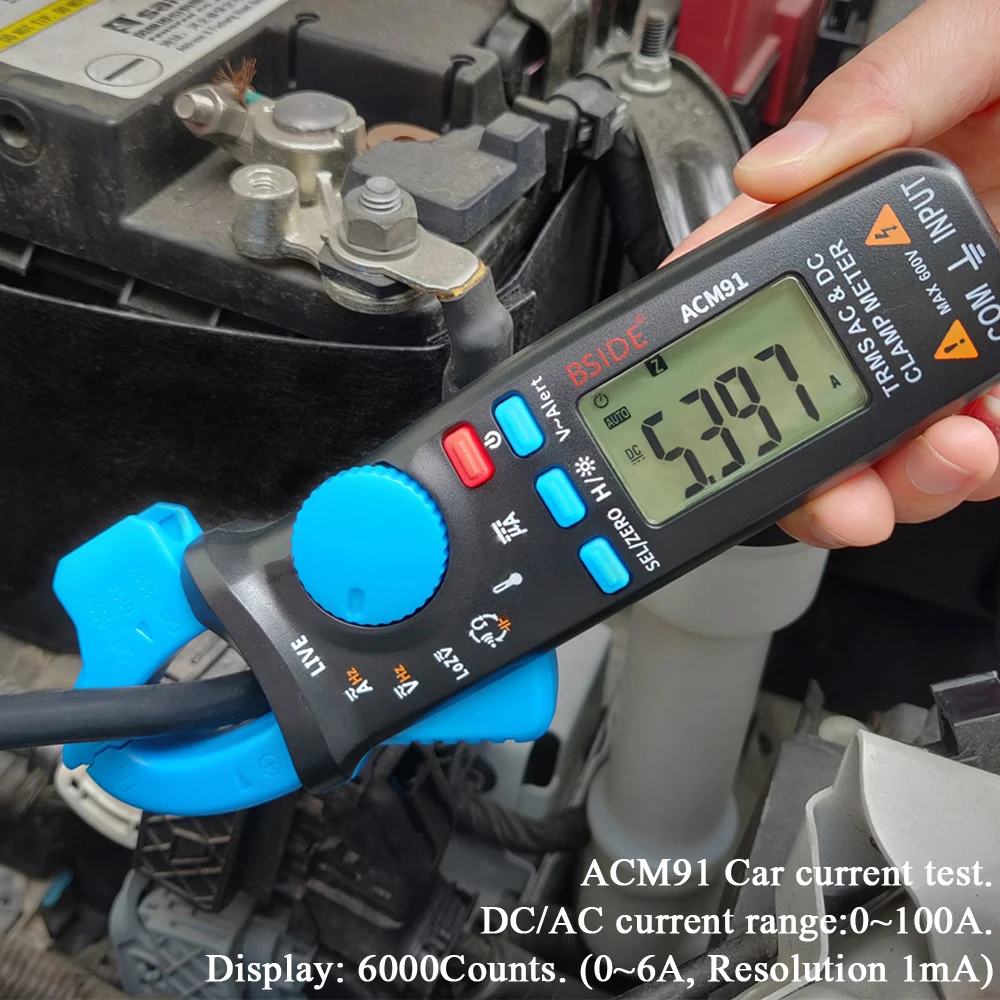 BSIDE True Clamp Meter 1mA Plier Ammeter Professional Car repair Digital Multimeter DC AC Temp Tester | Инструменты