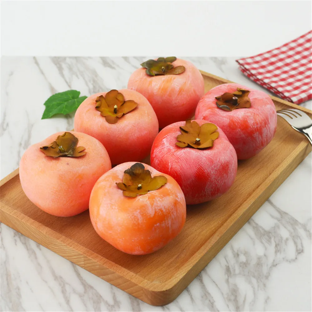 

restaurant dining room home house Kitchen cabinet decoration photo props Artificial Simulation faux persimmon Fake Fruit model