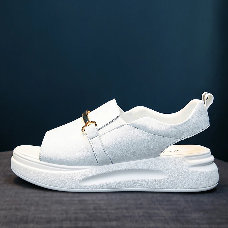 

2021 New Women Sandals Summer Platform 5cm High Fish Mouth Sandals Non-slip Beach Fashion Set of Slippers Casual Woman Shoes