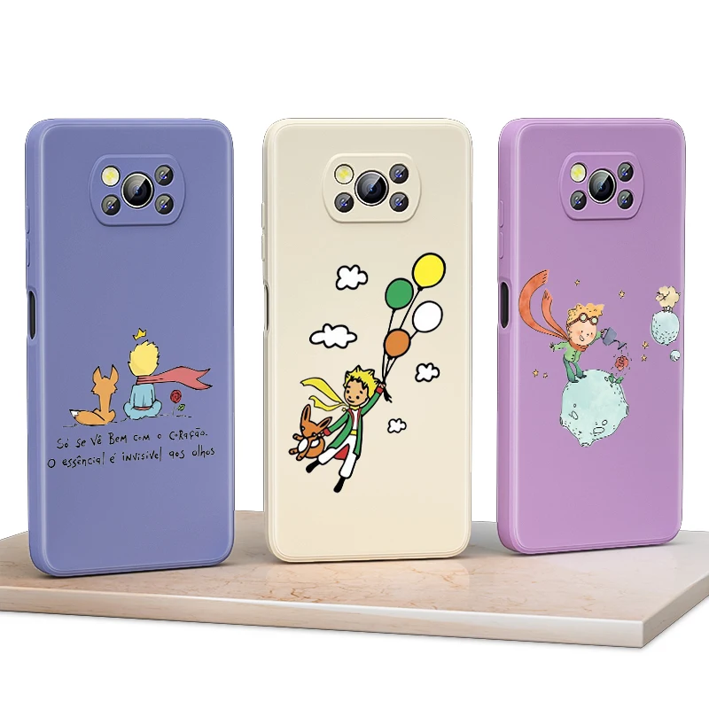 

Little Prince Anime For Xiaomi 6X CC9 E A3 Lite A2 Mix 3 4 Poco X3 NFC X2 M2 C3 M3 Pro F3 GT Liquid Silicone Phone Case