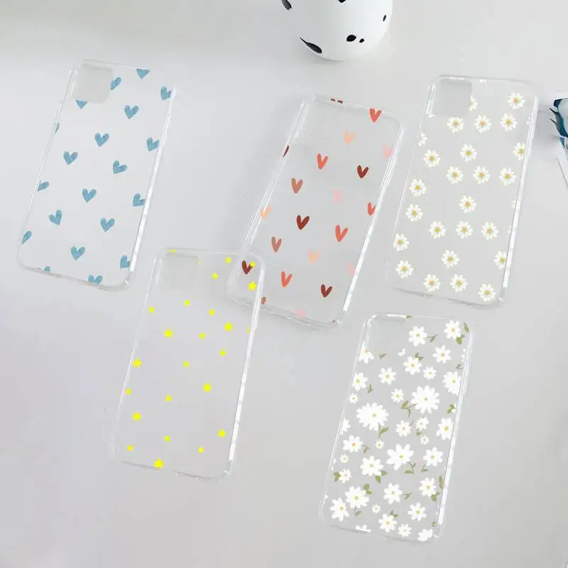 

Love pattern painting Phone Case Clear Transparent for iPhone 11 12 13 mini pro XS MAX 8 7 6 6S Plus X 5S SE XR 2020
