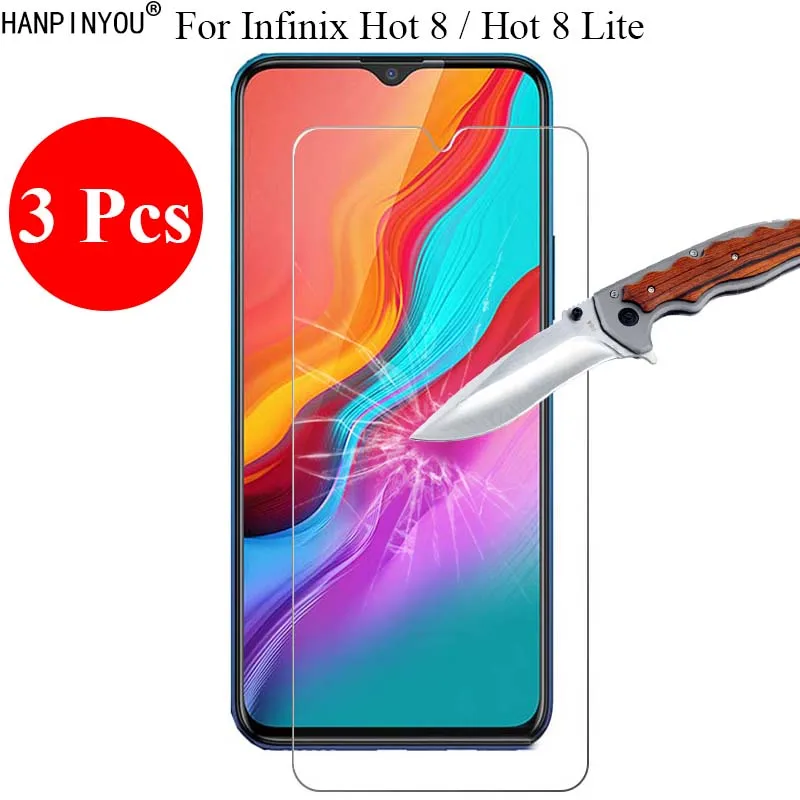 3 шт./лот новинка 9H 2.5D закаленное стекло защитная пленка для экрана Infinix Hot 8 / Lite +