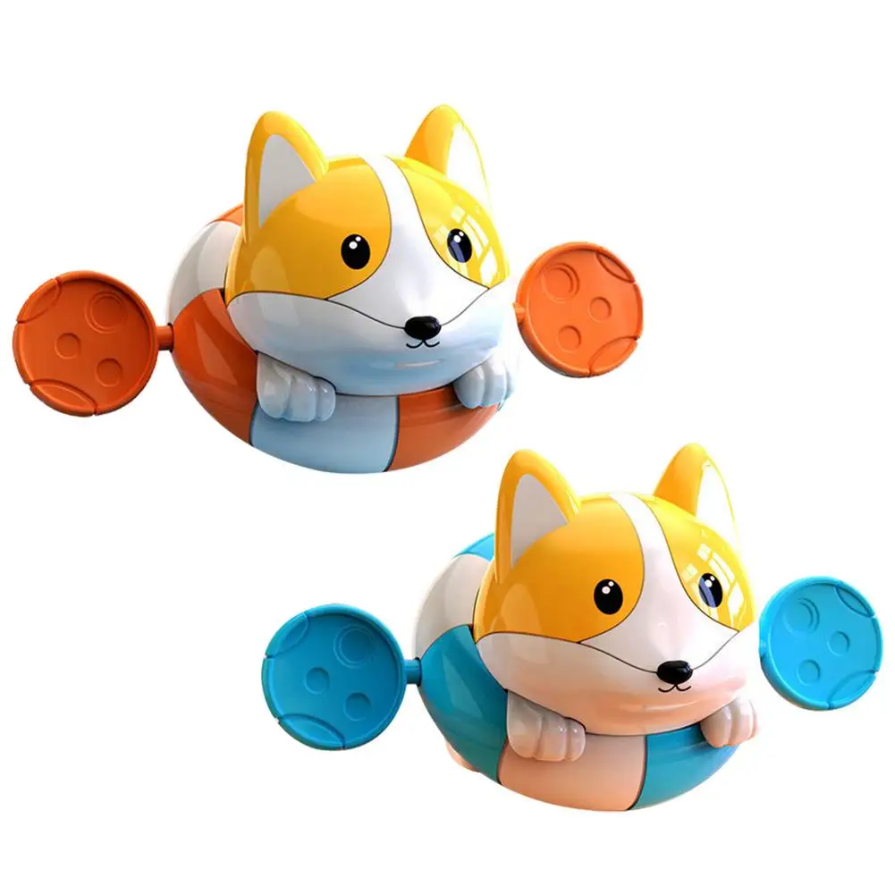 

Cute Baby Corgi Bath Toys Cartoon Animal Classic Water Toy Infant Swim Floating Wound-up Chain Clockwork Kids Beach Bath Toys