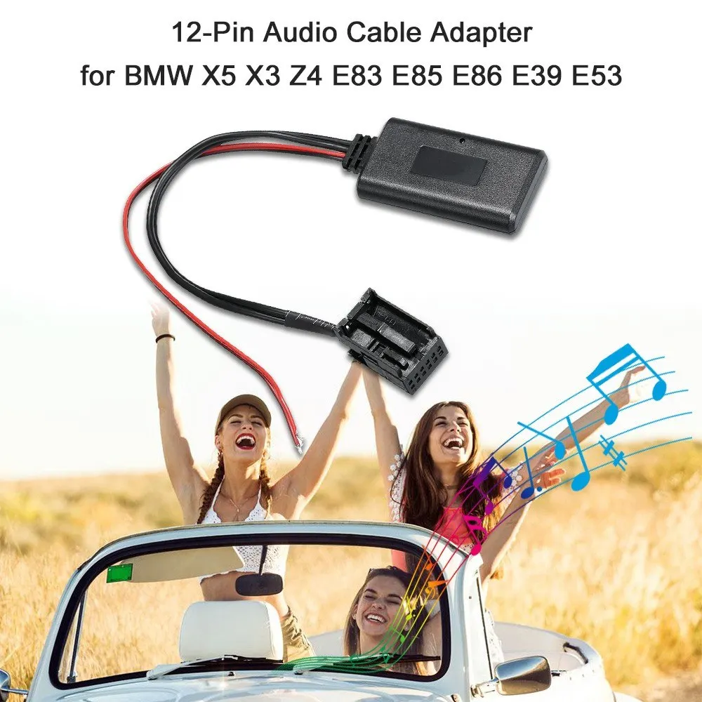 

Аудиокабель адаптер 12-контактный порт BT приемник подходит для BMW X5 X3 Z4 E83 E85 E86 E39 E53 Прямая поставка