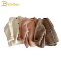 autumn winter wool baby sweater for girl boy knitwear kids cardigan coat toddler sweaters infant clothing knit baby clothes