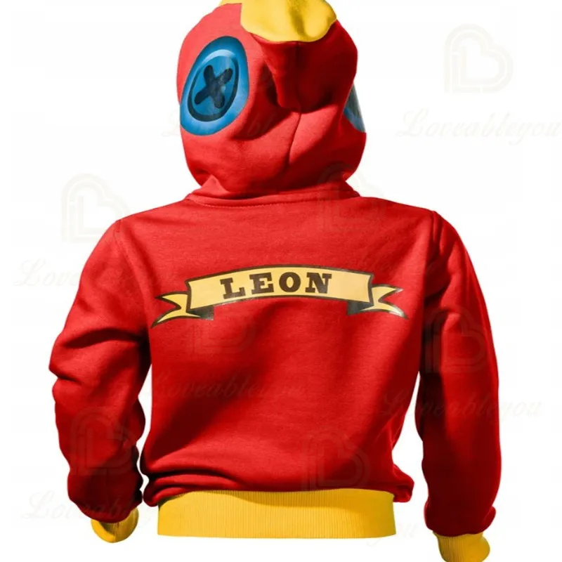 Детская толстовка Leon 2020 красные толстовки с капюшоном и принтом Hoode модным
