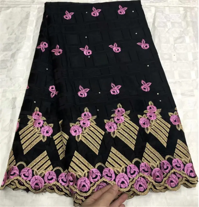 

African lace fabric high quality lace 2021 swiss voile lace fabric embroidered cotton lace for wedding