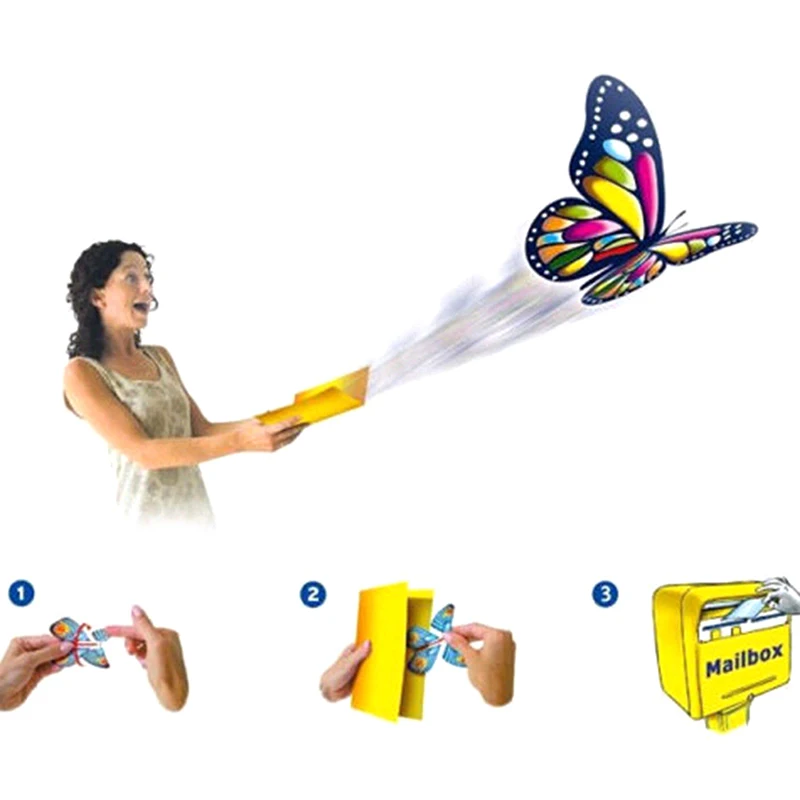 

1PCS Magic Butterfly flying Card Toy with Empty Hands Solar Butterfly Wedding Magic Props Magic Tricks