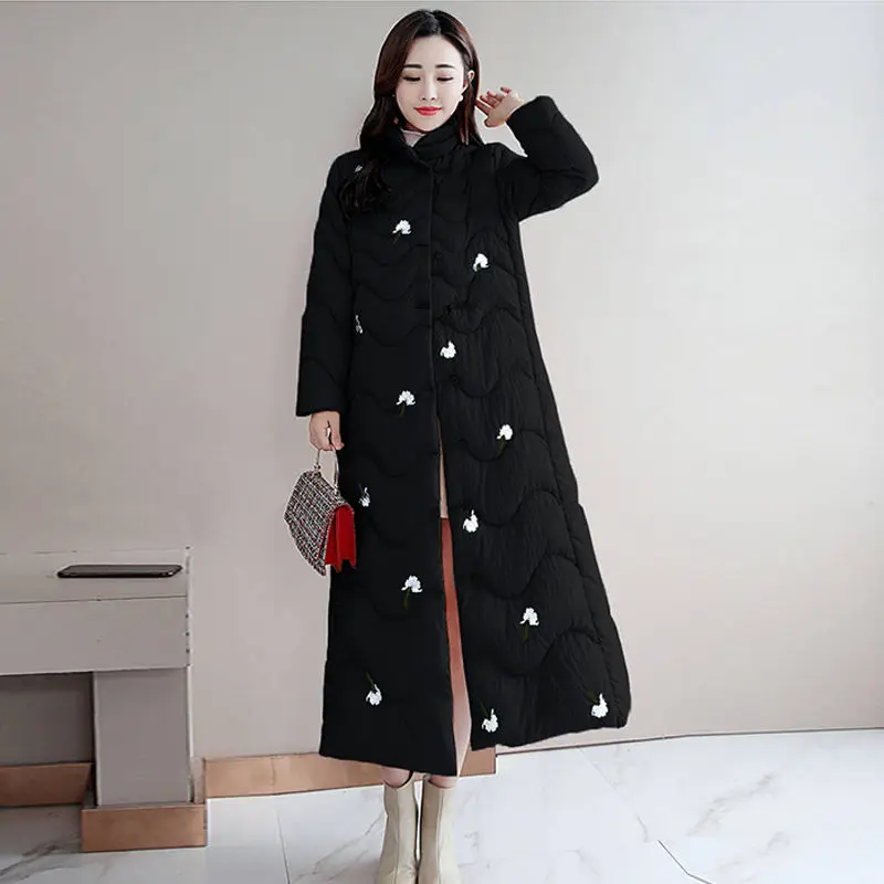 Женское Модное теплое хлопковое зимнее Удлиненное пальто Parker женское