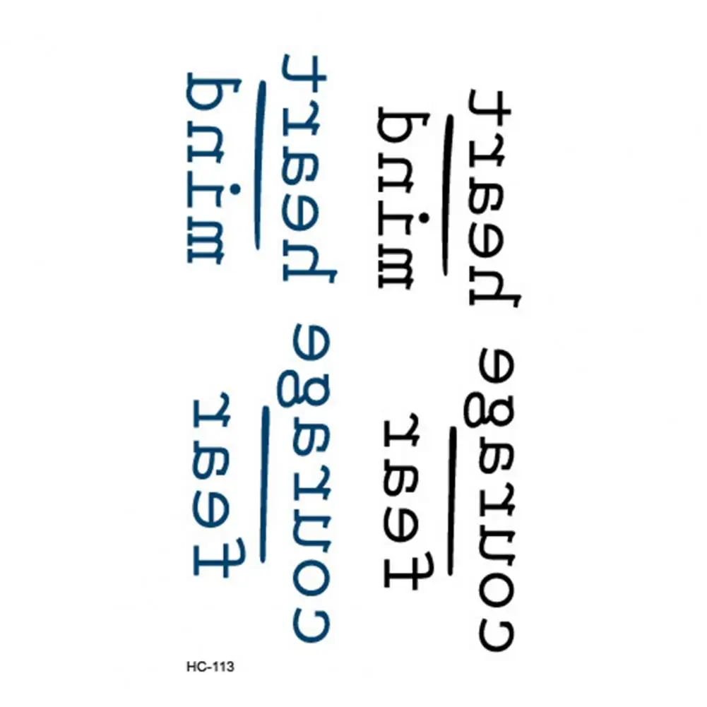 

Women Men Waterproof English Word Temporary Tattoo Stickers Body Art for Party Supply