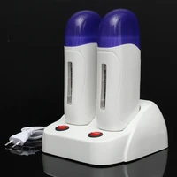 depilatory heater roll on wax warmer refillable wax cartridge wax melt machine skin care tool hair removal 2 heaters in 1 base