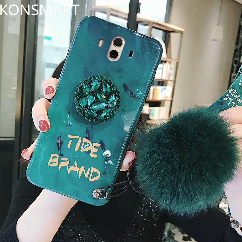 Чехол для Huawei P20 Lite P30 Pro P10 Plus Nova 2s 3 3e 3i 4 4e 5 5i держатель кольца со стразами