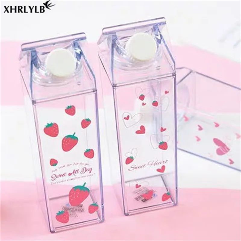 XHRLYLB 4 шт. креативная коробка для молока форма чашка воды любовь клубника Фламинго