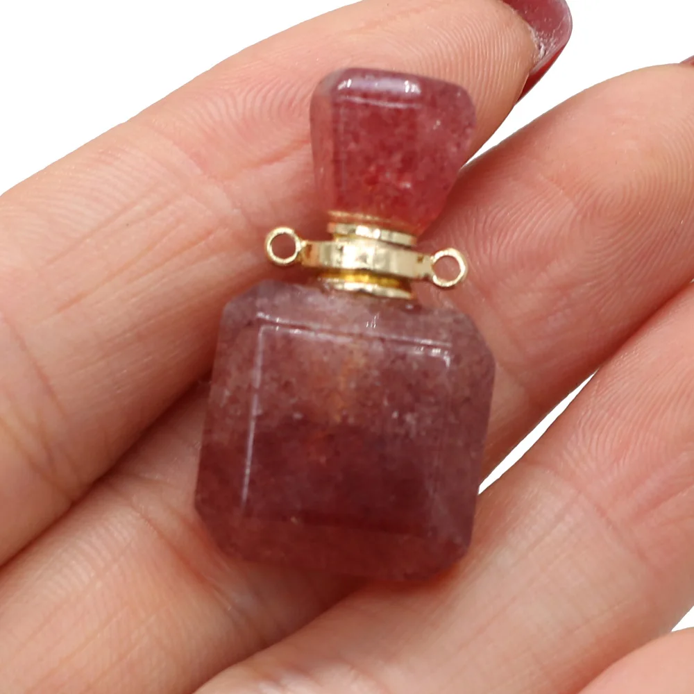 

Hot Sale Fine Natural Stone Pendant Perfume Bottle Fashion High Quality Pendant Jewelry for Making DIY Necklace Accessories
