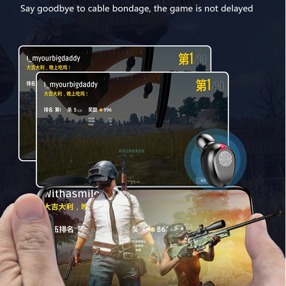 

F9 Bluetooth Wireless Earphones Touch Control Earbuds LED Power Display Charging Box TWS Bluetooth Sport Buds For Xiaomi iphone