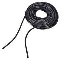 black 6mm spiral cable wire outside 17m pe sheath tube spiral range cache cable cord wire organizer pc tv