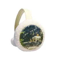 white bear forestry science nature winter earmuffs ear warmers faux fur foldable plush outdoor gift
