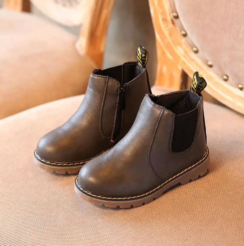 Осенняя детская обувь Повседневные детские хлопковые ботинки Нескользящие