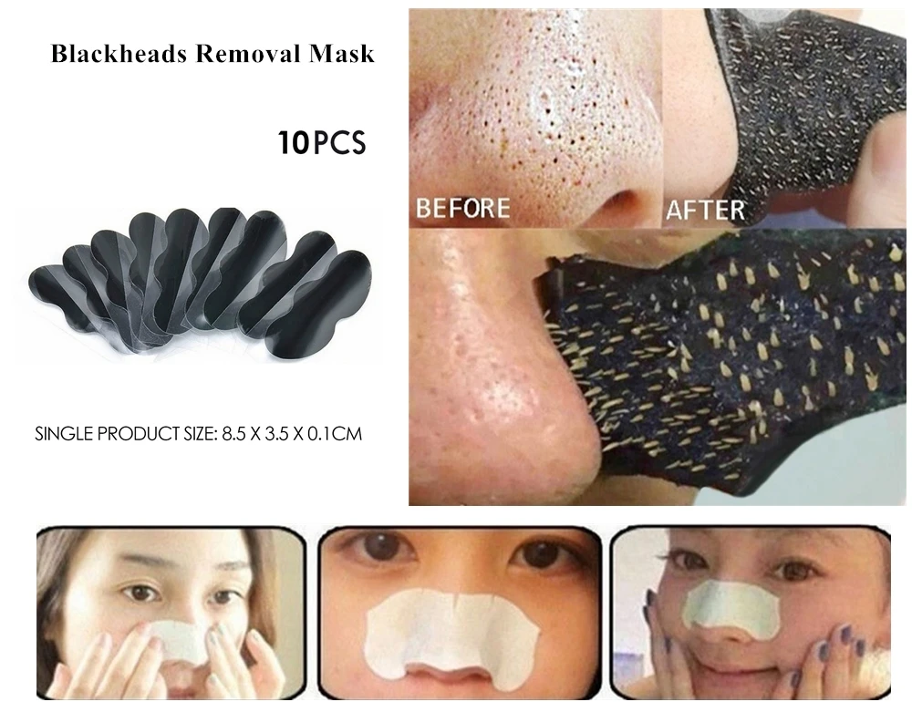 

10 Pcs Blackhead Remover Nasal Strips strawberry nose Acne remover Peel Off Pore Contraction Nose care Cleaner Strips Sticker