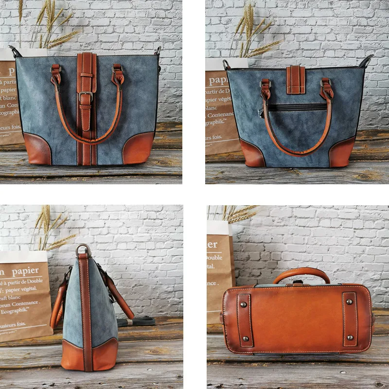 IMYOK винтажные сумки мягкие кожаные большие для женщин Женская дорожная сумка