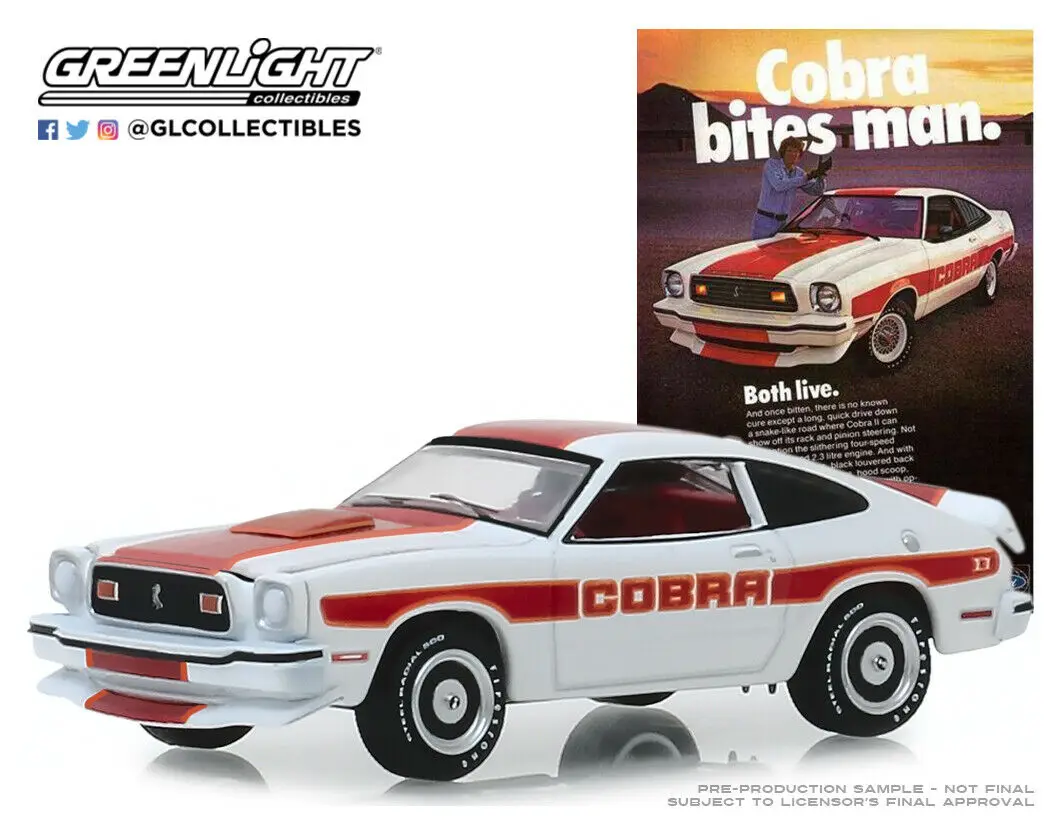 GreenLight 1:64 1978 Ford Mustang II Cobra boutique игрушки из сплава для детей детские модель