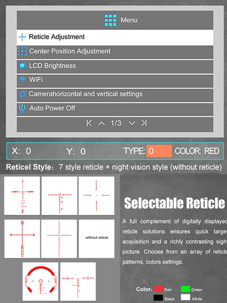 Тепловизор с объективом Full HD монокулярный телескоп ночного видения для охоты