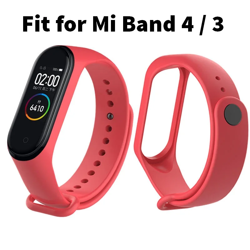 Ремешок для Xiaomi Mi Band 4 ремешок Смарт-аксессуары браслет для Xiaomi Mi band 4 ремешок Смарт-браслет Mi Band 3 Браслет 13 цветов