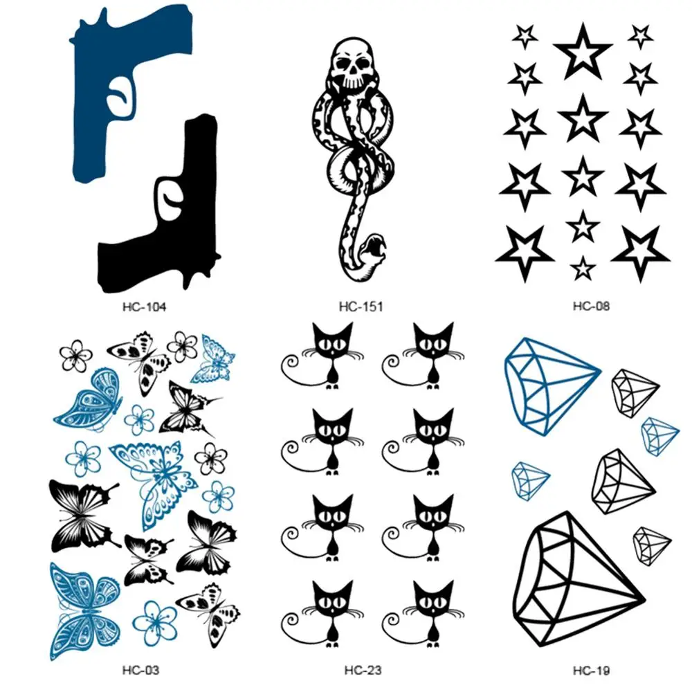 Водостойкие временная татуировка наклейки для женщин и мужчин|Временные тату| |