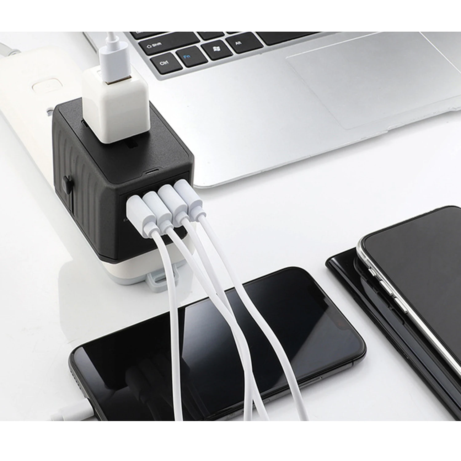 Дорожный адаптер 4 USB по всему миру Универсальный дорожный настенное зарядное