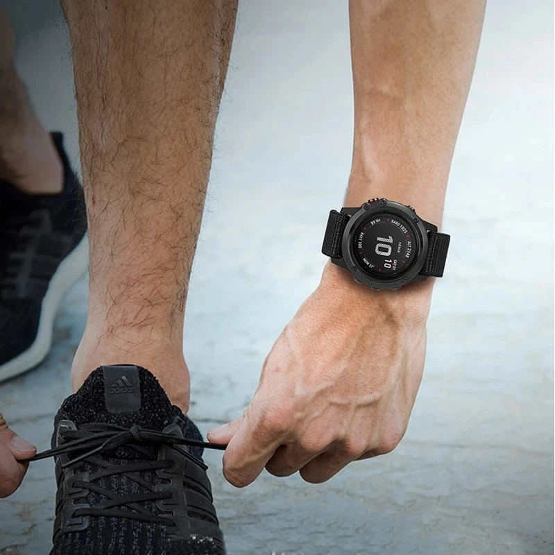 Ремешок нейлоновый для смарт-часов Garmin Fenix 6 6X Pro 5 5X Plus 3 3HR 935 22 мм 26 | Электроника