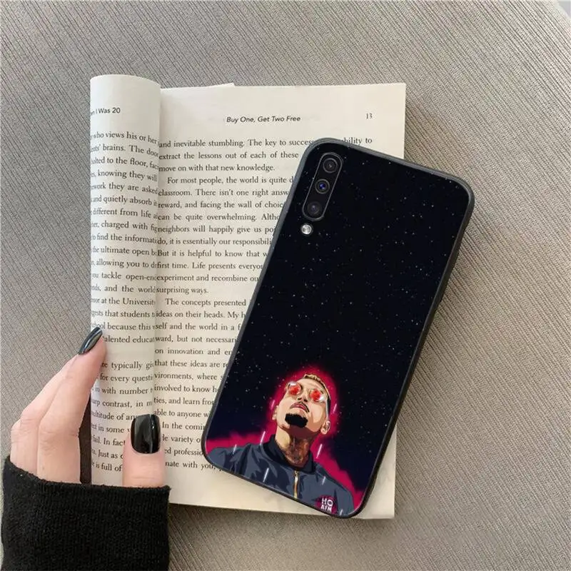 

Chris Brown Rap Hot singer fundas Phone Case For Samsung galaxy S 9 10 20 A 10 21 30 31 40 50 51 71 s note 20 j 4 2018 plus