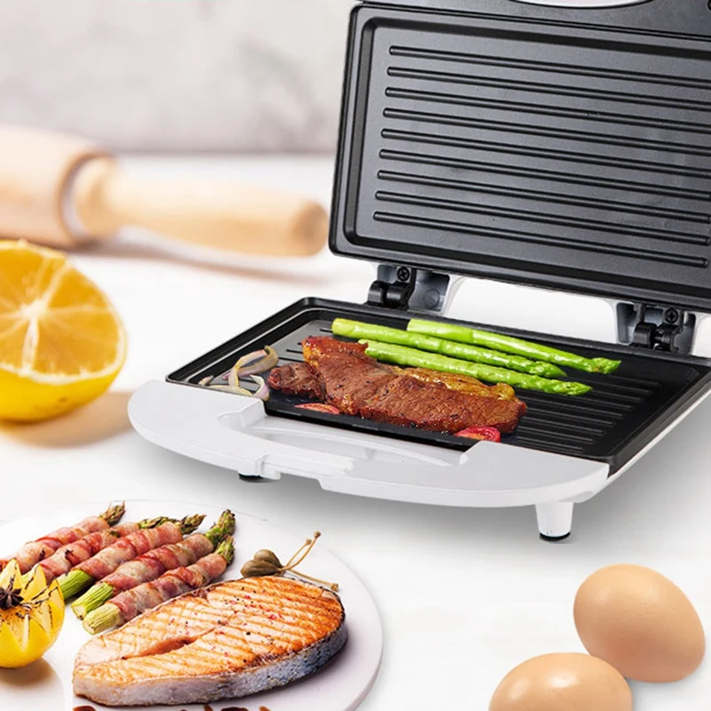 

Electric Mini Sandwich Maker Grill Panini Breakfast Machine Barbecue Steak Frying Oven US Plug
