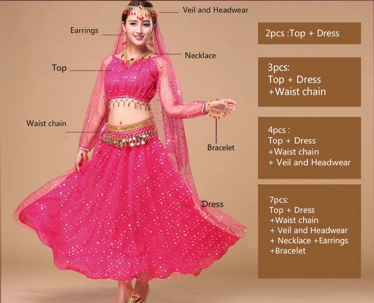 Костюм для восточных танцев танцевальный костюм женское индийское танцевальное