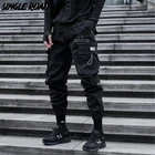 Однодорожные мужские брюки-карго, мужская мода 2021, с боковыми карманами, в стиле хип-хоп, для бега, Мужская одежда, Японская уличная одежда, спортивные штаны для мужчин