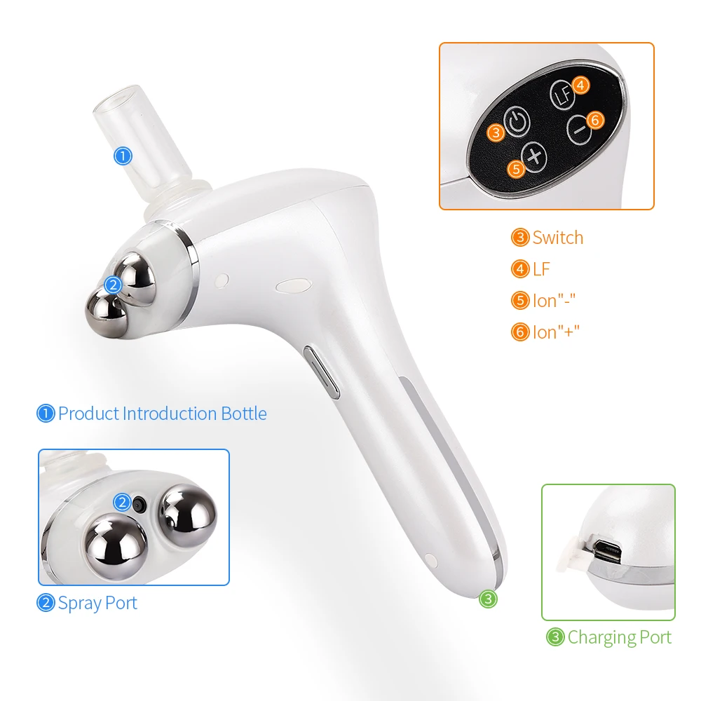 4 в 1 светодиодный Жер для лица|Устройство ухода за кожей лица| |