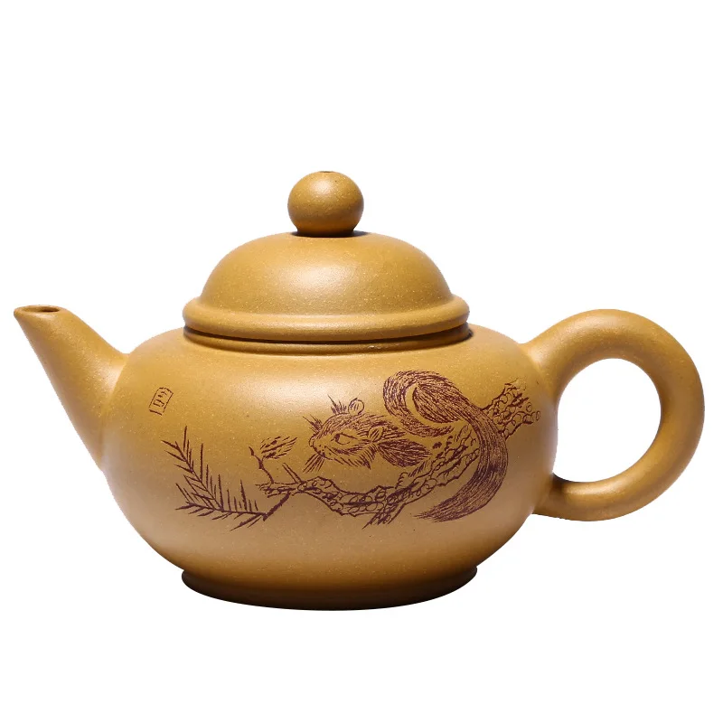 

Yixing purple clay pot famous hand-painted clay horizontal pot suit tea set