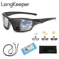 longkeeper photochromic sunglasses with lanyard men driving polarized chameleon sun glasses driver safty goggles oculos de sol