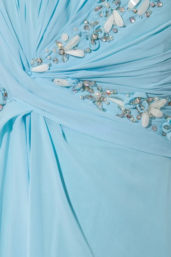 

free shipping halle berry one shoulder 2016 vestido formal evening gowns beading custom made chiffon sexy women evening dress